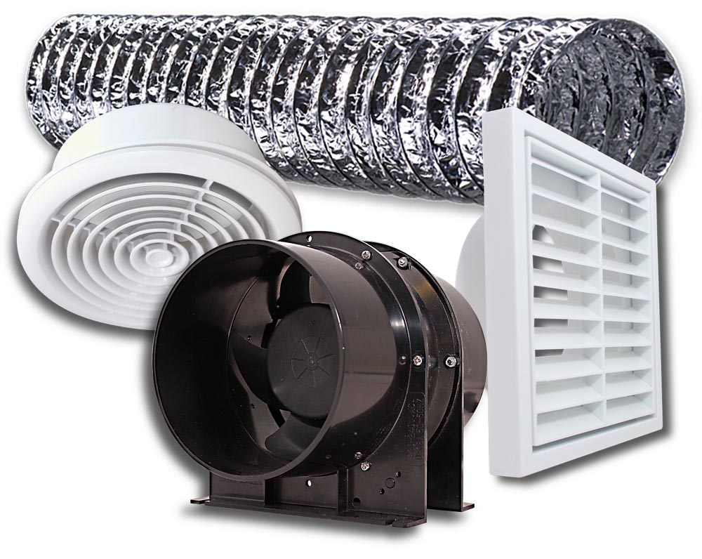 ELMARK Contractor Pack In-Line 389m3hr PF Round - 3m duct