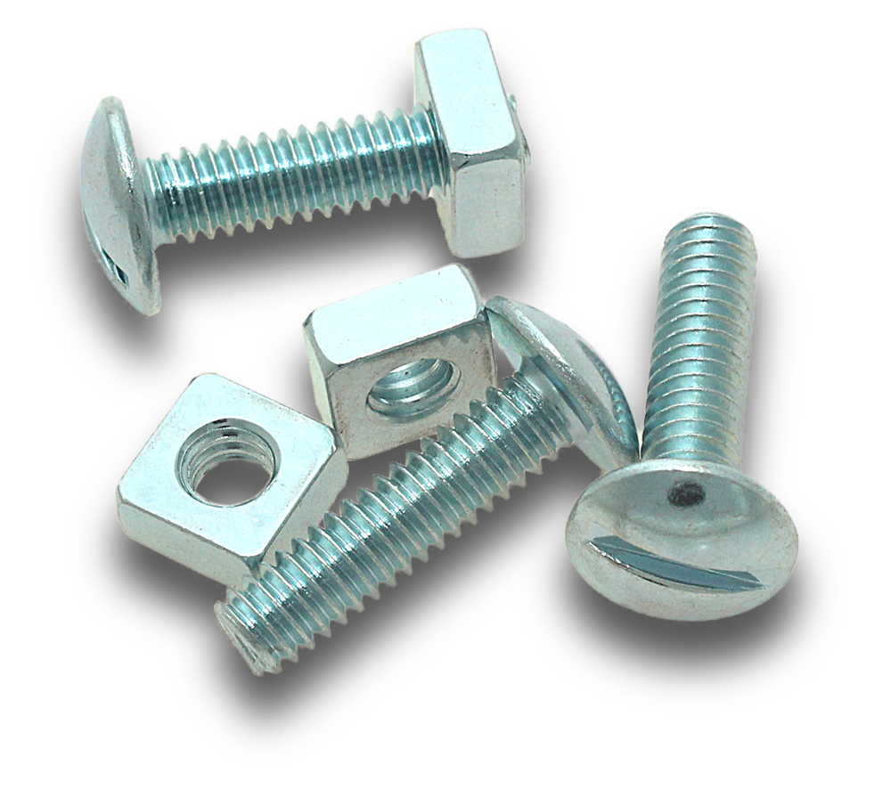 ELMARK Gutter Bolts Mush Zinc W/ Square Nuts 1/4x1" 45 Jar