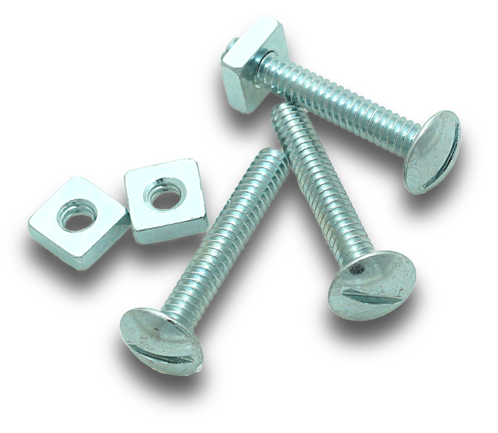 ELMARK Gutter Bolt Mush Zinc W/Square Nut 3/16x1-1/2" 60Jar
