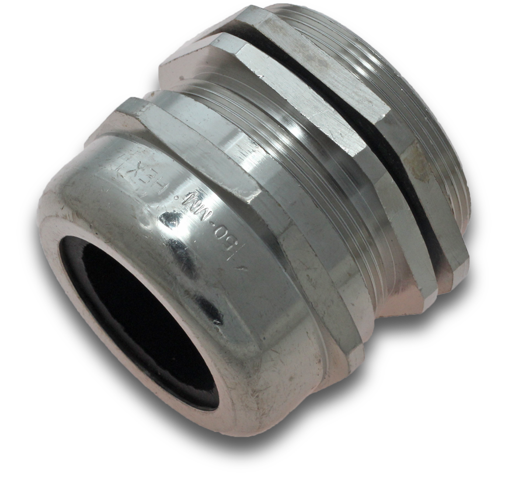 ELMARK Metal Cable Gland 50mm + Locknut IP68