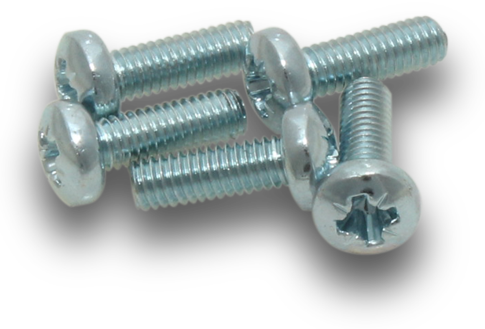 ELMARK Machine Screws Pan Pozi Zinc Metal 6x25mm 32 Jar