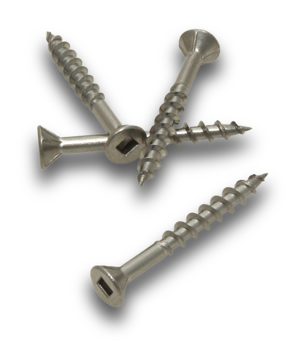 ELMARK Stainless Steel SQ Drive Countersunk 9x1-1/2" 100 Jar