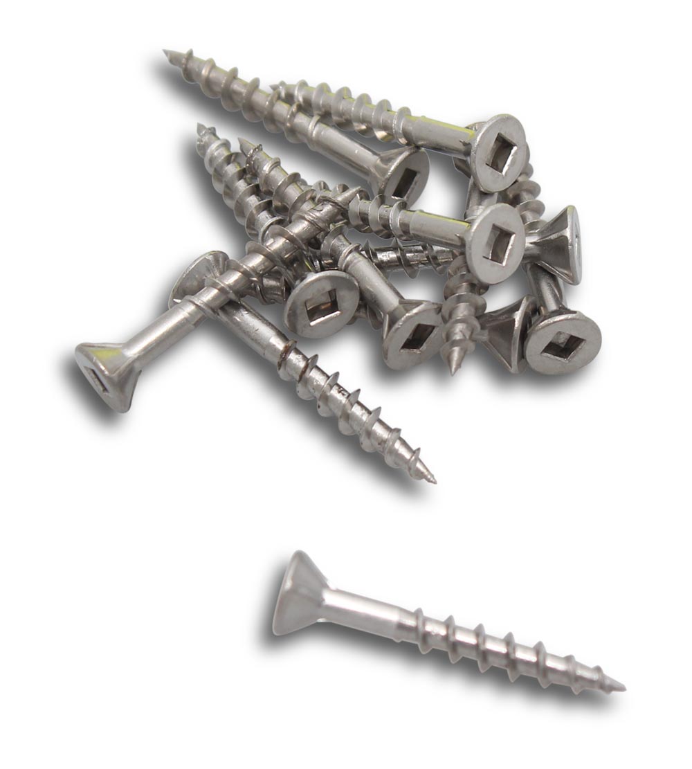 ELMARK Stainless Steel SQ Drive Countersunk 9x1-1/4" 100 J