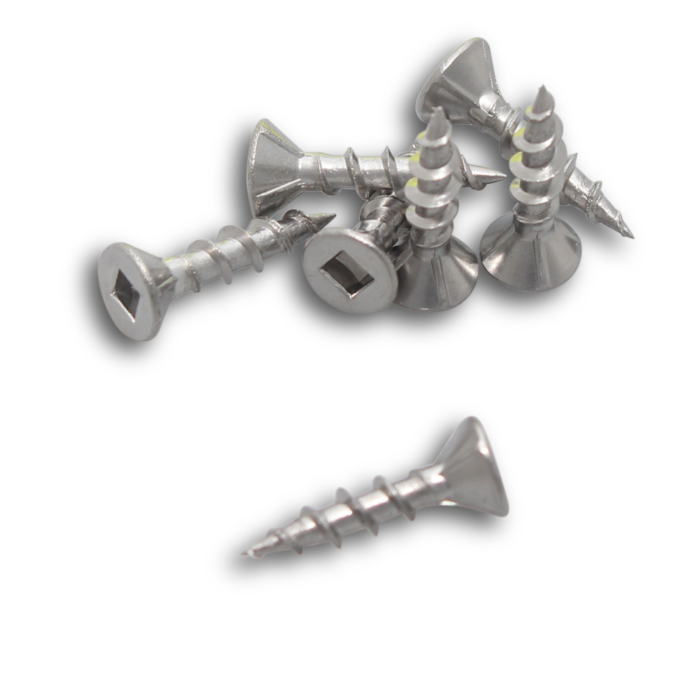 ELMARK Stainless Steel SQ Drive Countersunk 9x3/4" 100 Jar