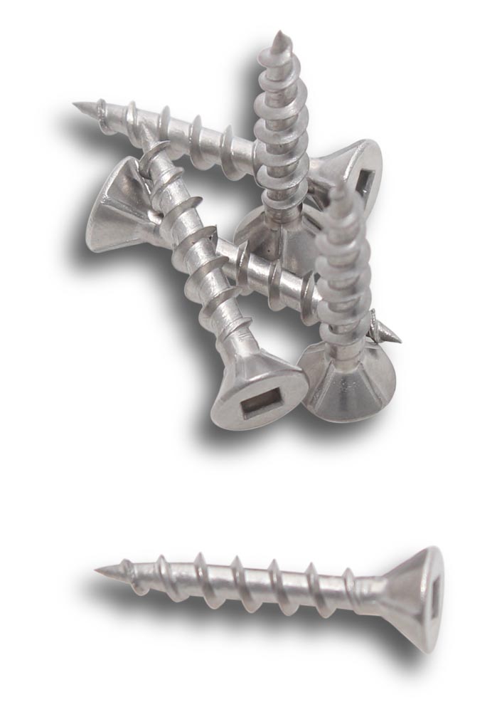 ELMARK Stainless Steel SQ Drive Countersunk 9x3/4" 200 Jar