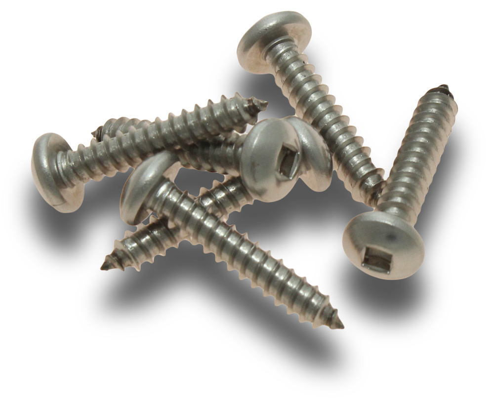 ELMARK Screw Self Tapping Stainless Steel Pan SQ 10x1" 25Jar