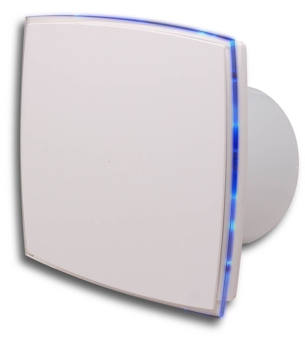 ELMARK 150mm LD White With Green LED Surface Fan 310m3hr