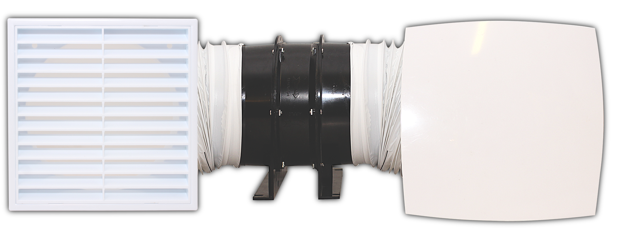 ELMARK 150mm LD White In-Line Fan Pack 389m3hr