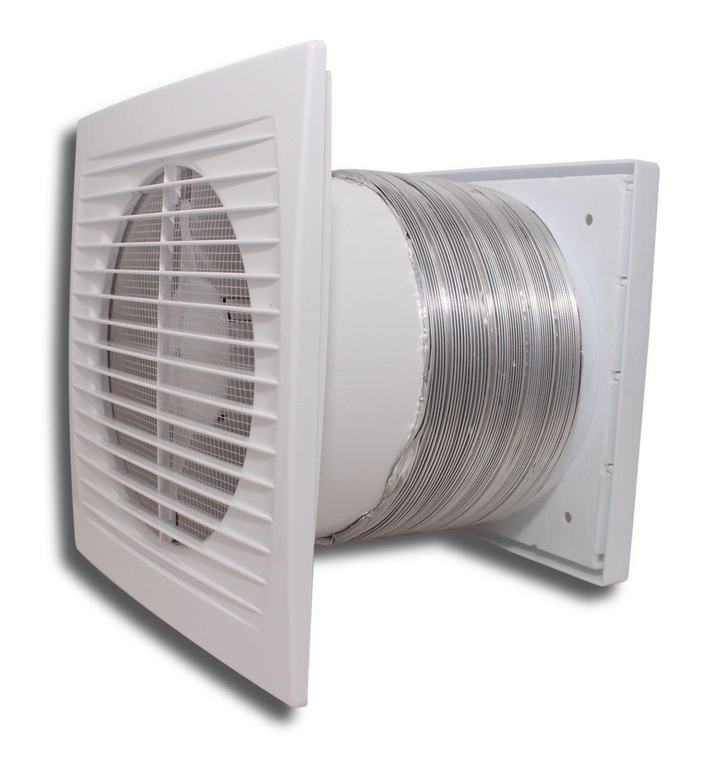 ELMARK 125mm Slimline Through Wall Fan Pack