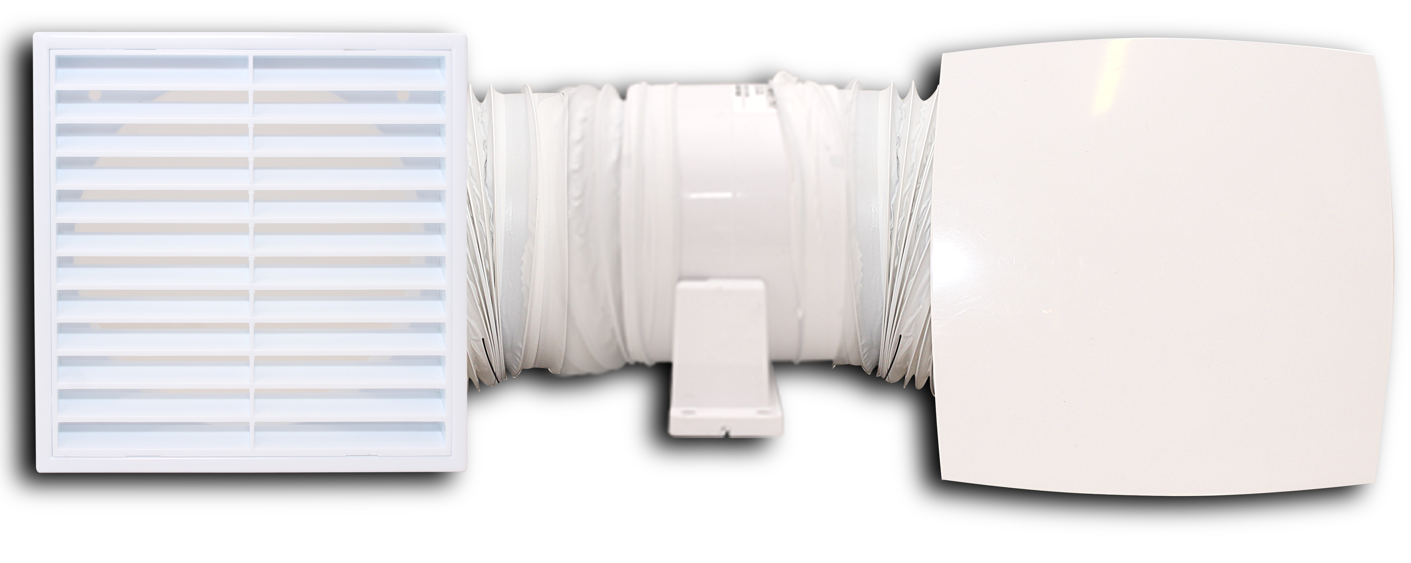 ELMARK 100mm LD White In-Line Fan Pack 107m3hr