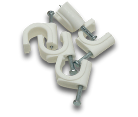 Cable Clip Round 12mm Natural 50 Jar