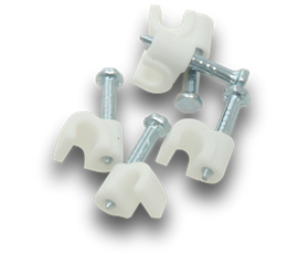 Cable Clip Round 2.5-4mm Wire 3 Pair Telephone 100 Jar