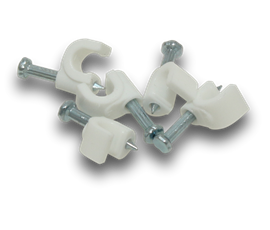 Cable Clip Round 5mm Conduit Wire Natural 100 Jar