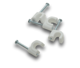 Cable Clip Round 6mm RG6 Or RG59 Coax Natural 100 Jar