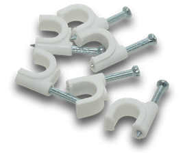 Cable Clip Round 8mm Natural 100 Jar