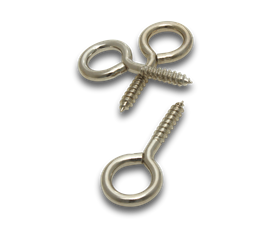 Eye Hook Number 6 x 60mm Long Nickel Plated 10 Pack