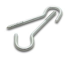 Cup Hook 70mm Long Zinc Plated 10 Pack