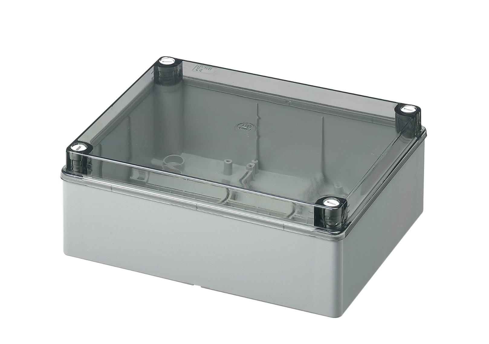 Smooth Sided Box-Transparent Lid 240Wx190Hx90D IP56