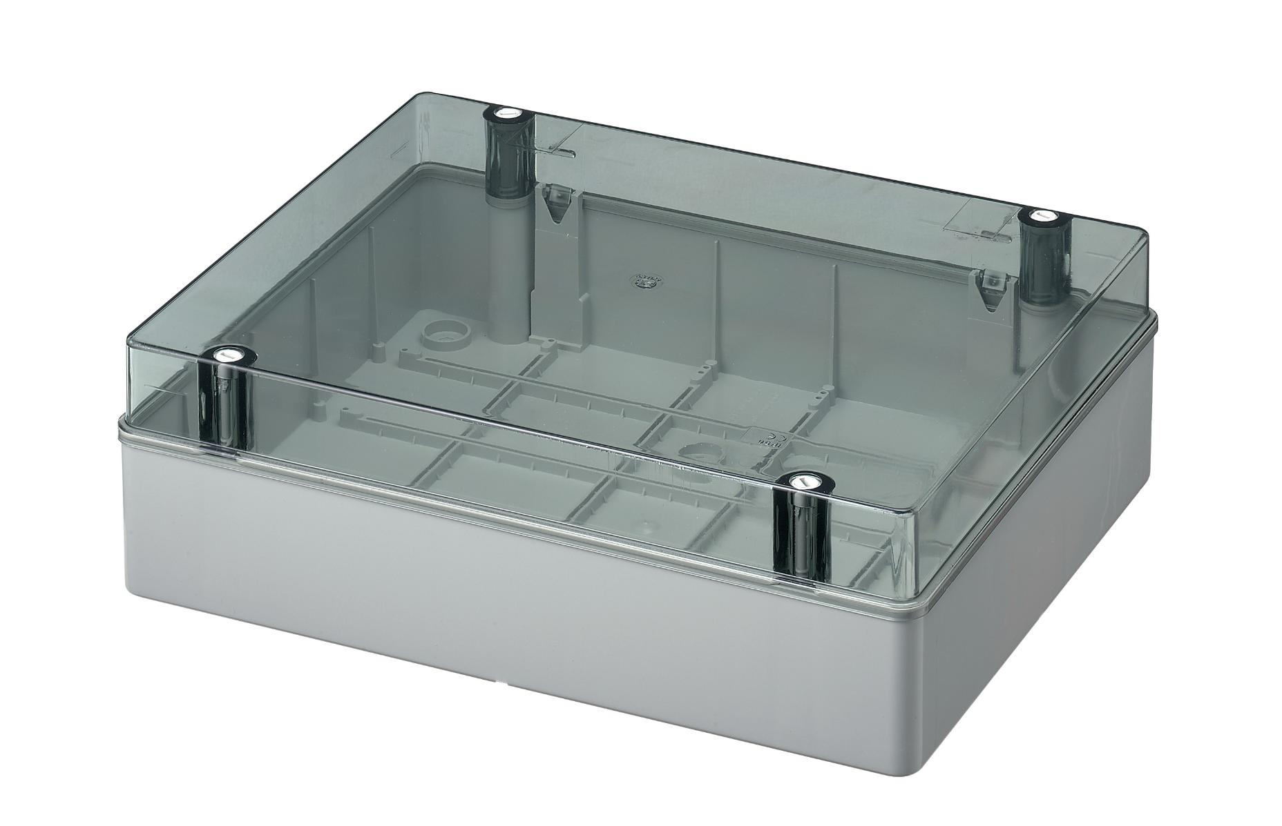 Smooth Sided Box-Transparent Lid 380Wx300Hx120D IP56