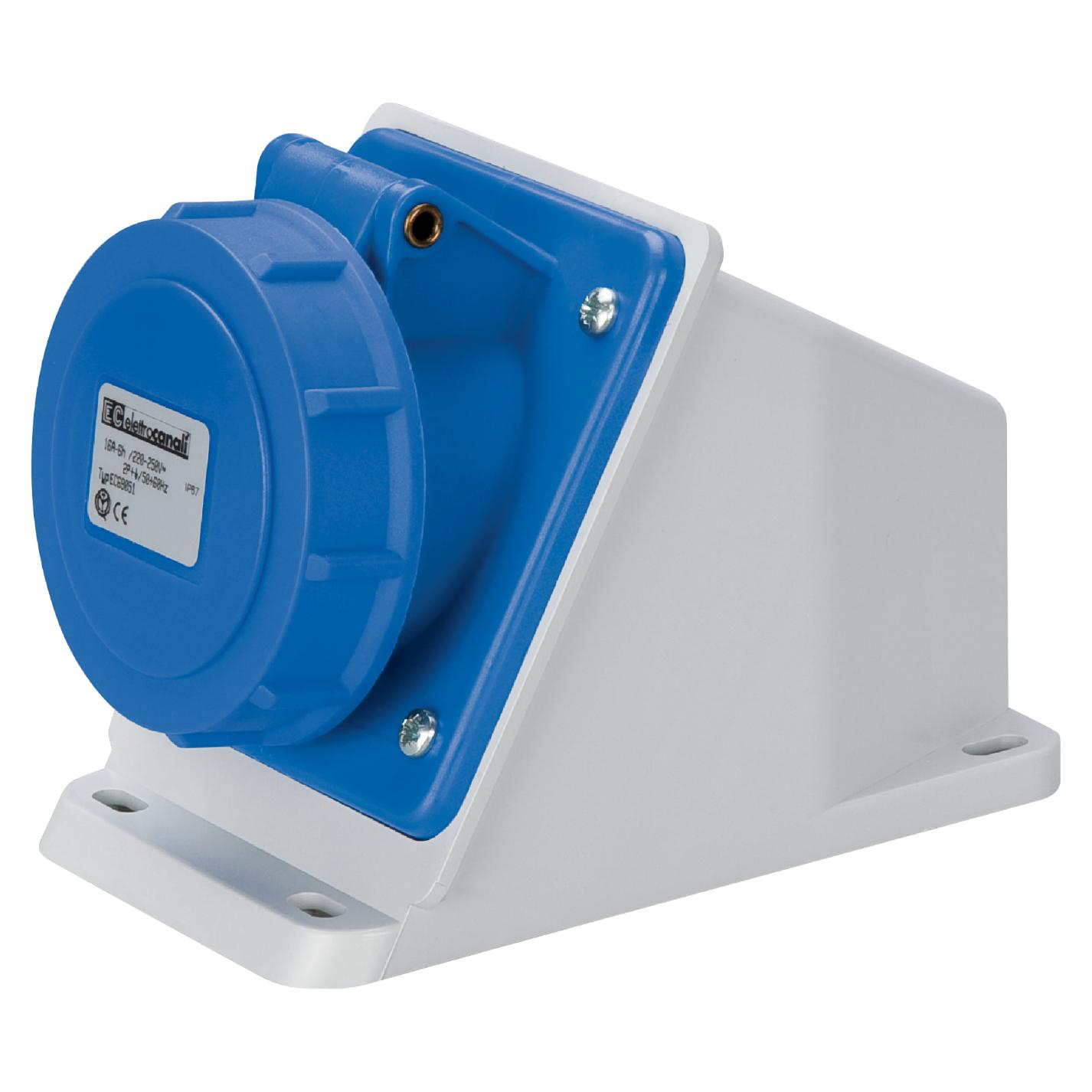 Wall Mount Angle Box Socket IP67 32A 3P+N+E 346-415V