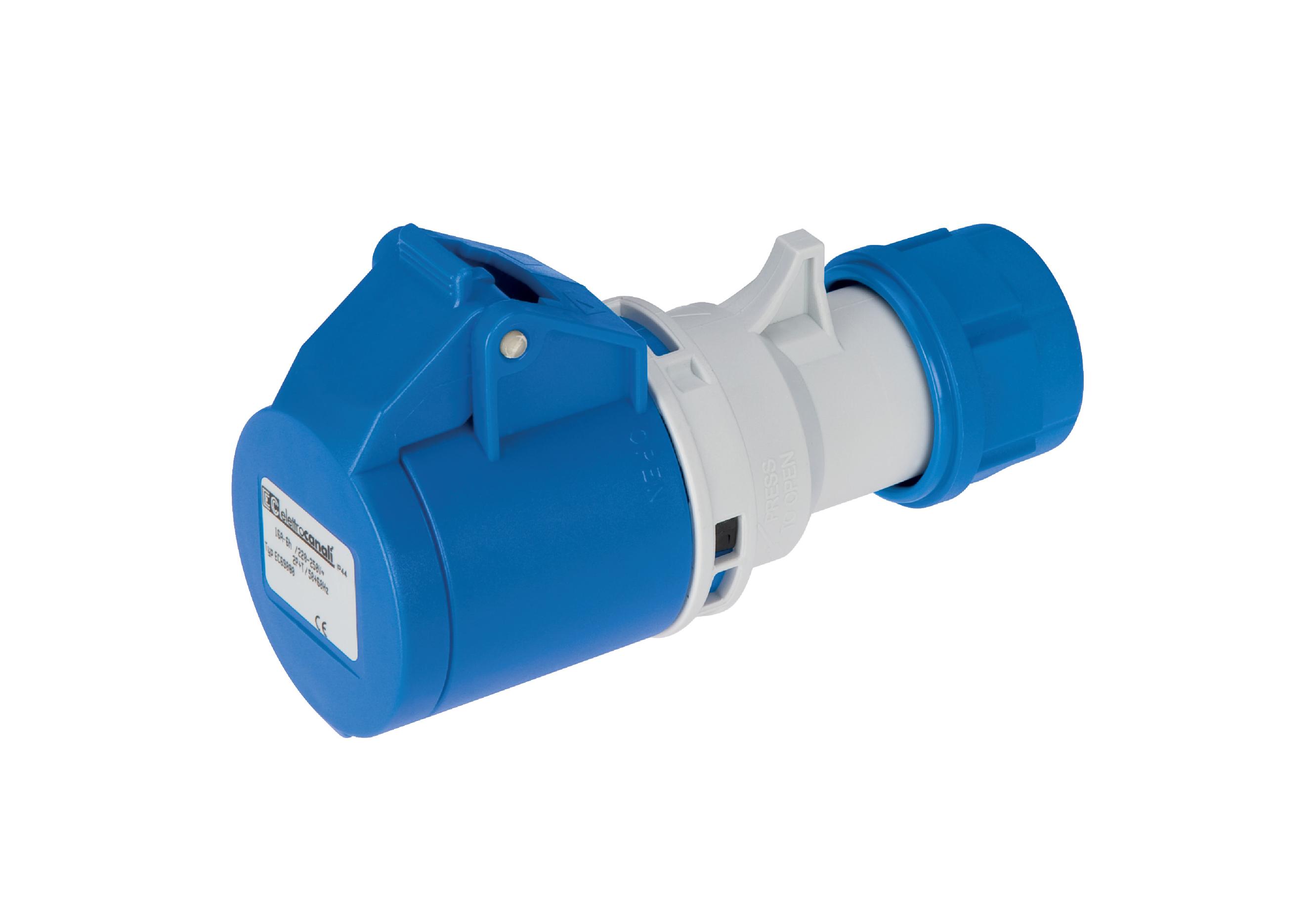 Straight Connector IP44 16A 2P+E