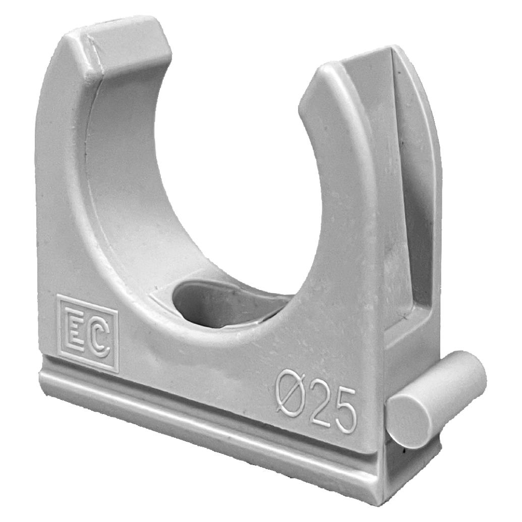 Halogen Free Snap Conduit Clip 40mm Grey (50)