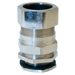 C W-25 NICKEL COATED BRASS 25MM GLAND C/W LOCKNUT
