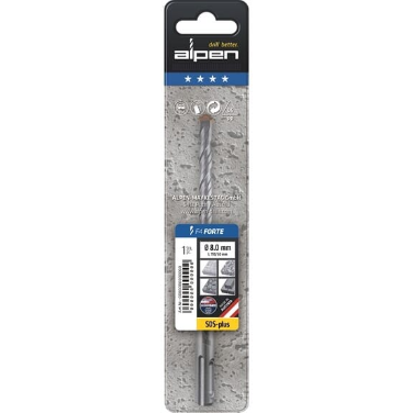 SDS Plus 'F4' Forte Masonary Drill in Plastic Wallet, L110/50,Ã˜ 5.0