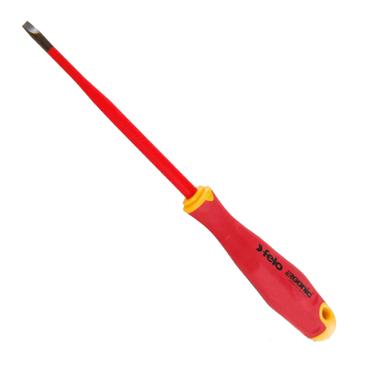 413 Ergonic E-slim Screwdriver Flat 3 x .5 x 100mm Insulated Hardened Tip