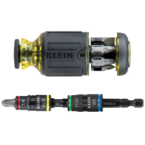 Screwdriver Set Stubby 12 In 1 Impact Rated SAE Flip Sockets