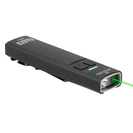 Compact Flashlight Slim Pocket LED w. Green Laser Pointer