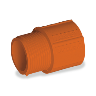 Plain Screw Adaptor 32mm Orange