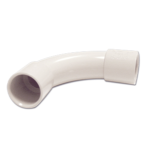 Plain Bend 20mm Grey uPVC