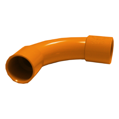 Plain Bend 20mm Orange uPVC