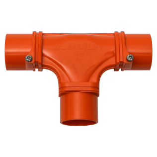 Inspection Tee 32mm Orange