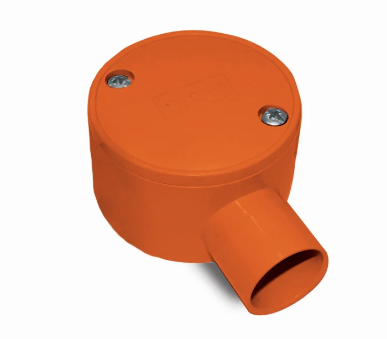 Conduit Box Lid 75mm Orange uPVC