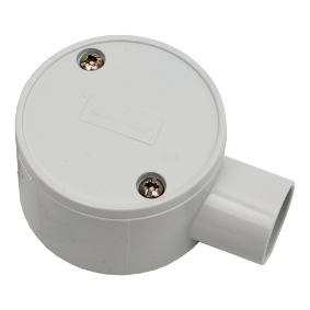 Circular Junction Box, 1 Way 25mm Grey Aus