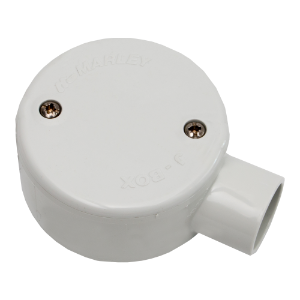 Circular Junction Box, 1 Way 25mm Grey