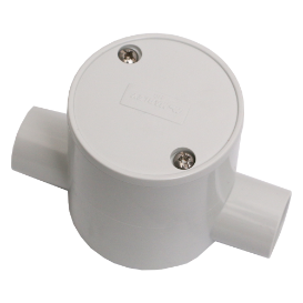 Circular Junction Box, Deep 2 Way 25mm Grey Aus