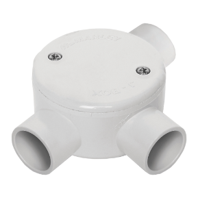 Circular Junction Box, 3 Way 20mm Grey