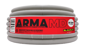 MD Corrugated Conduit 25mm 100m Grey