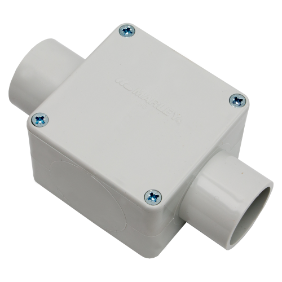 Square Junction Box, 2 Way 32mm Grey