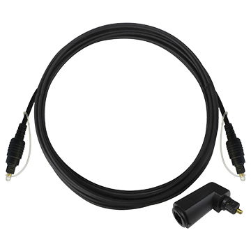 TOSLINK LEAD AND RIGHT ANGLE ADAPTOR 15M