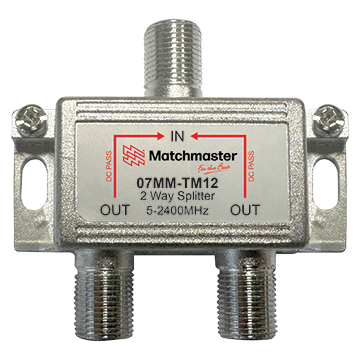 SPLITTER 2 WAY 5-2050 'F' P/P ALL LEGS HORIZONTAL