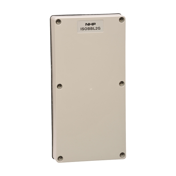 BACK BOX LID TWO GANG H198xW101xD38mm GREY