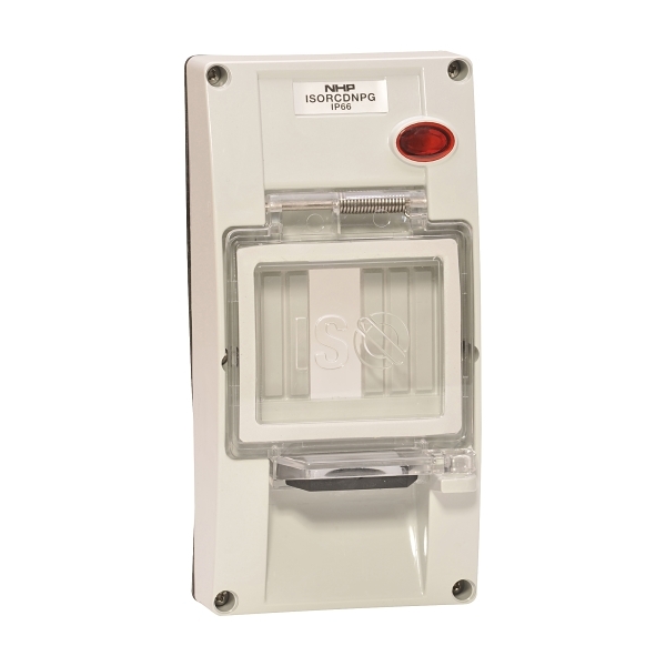 RCD COVER 2 GANG H198xW101xD45mm GREY