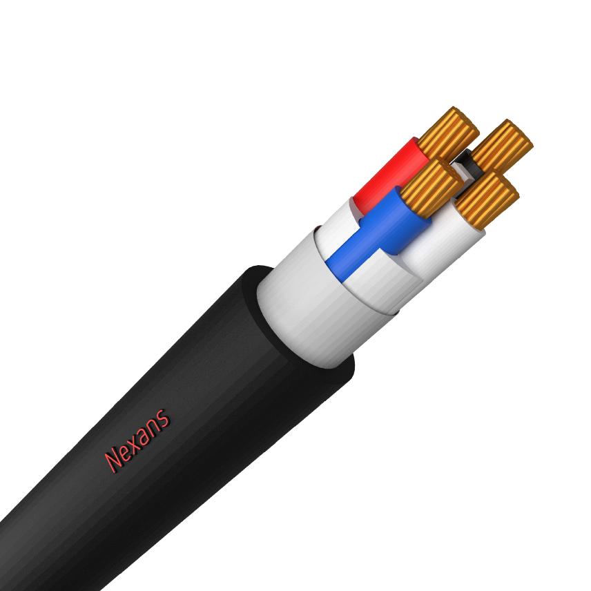 25mm 2C CU Distribution Cable XLPE/PVC Black (Vector)
