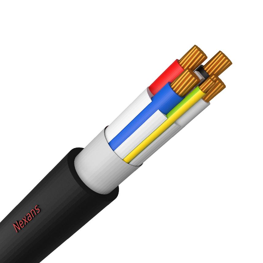 10mm 2CE (10+4E) CU Circular TPS REMOLEX (RD/BK/GN) Black