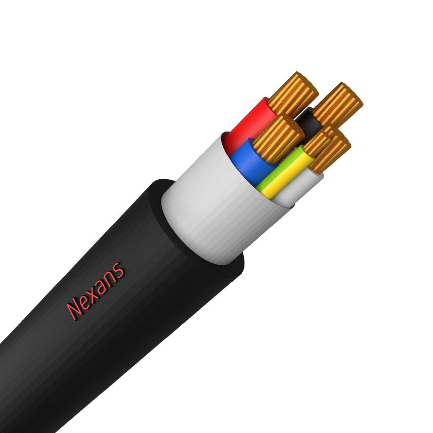 6mm 4CE (6+2.5E) CU Circular TPS REMOLEX (RD/WH/BU/BK/GN) Black