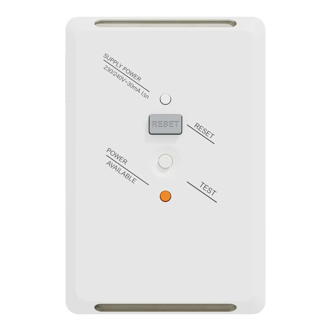 Pro Series RCD Plate, 30mA Vertical / Horizontal - Extra White